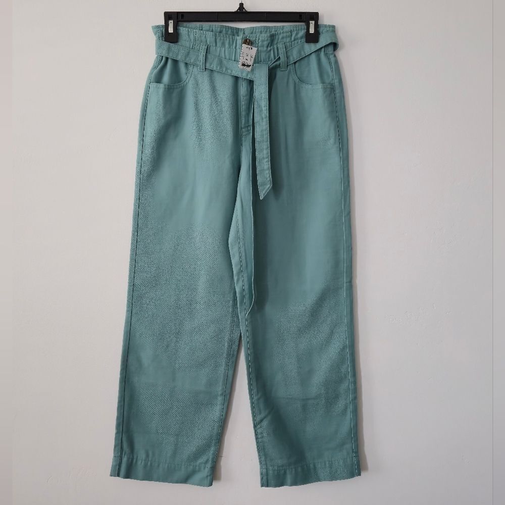NWT J.Crew Factory Cropped Twill Paper-bag Pant
